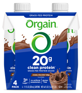 Clean Protein Grass Fed Protein Shake Creamy Chocolate Fudge 4 Pack