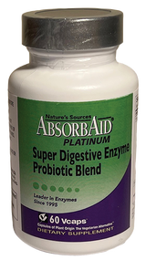 AbsorbAid Platinum Super Digestive Enzyme Probiotic Blend 60 Capsules