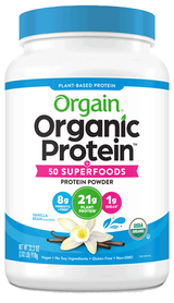 Organic Protein + Superfoods Protein Powder Plant Based Vanilla Bean 18 Servings