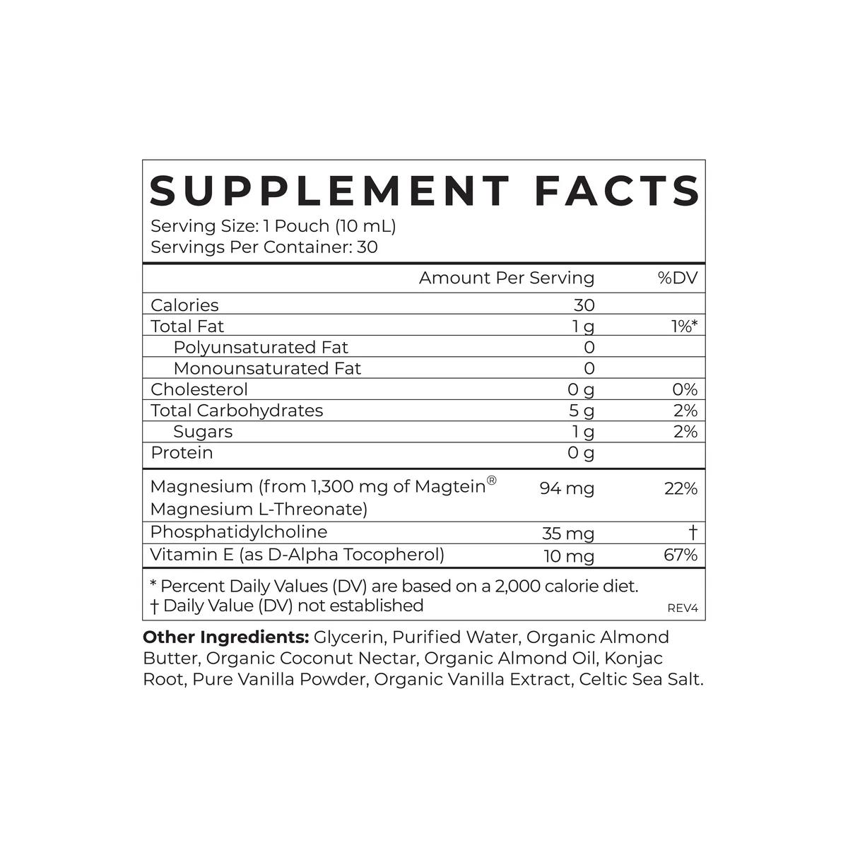 Magnesium L-Threonate (Vanilla Cream)