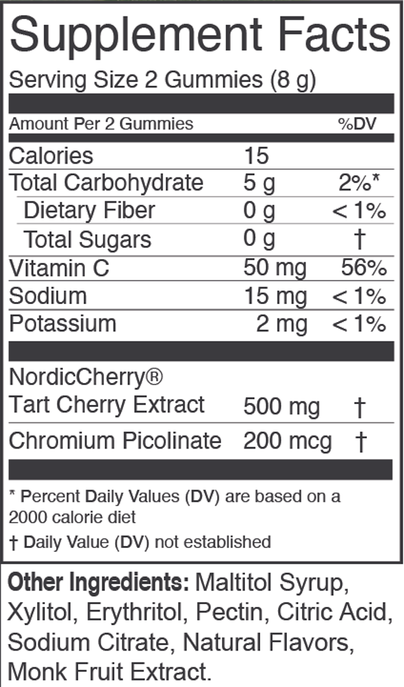 Tart Cherry Gummies 60 Gummies