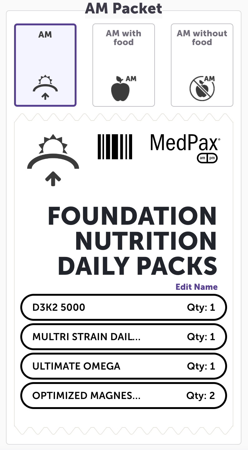 FOUNDATIONAL NUTRITION DAILY PACKS